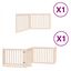 vidaXL Puerta para perros plegable 6 paneles madera de álamo 480 cm, , large indicador imagen numero 6
