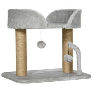 PawHut Árbol Gris Claro para Gatos 