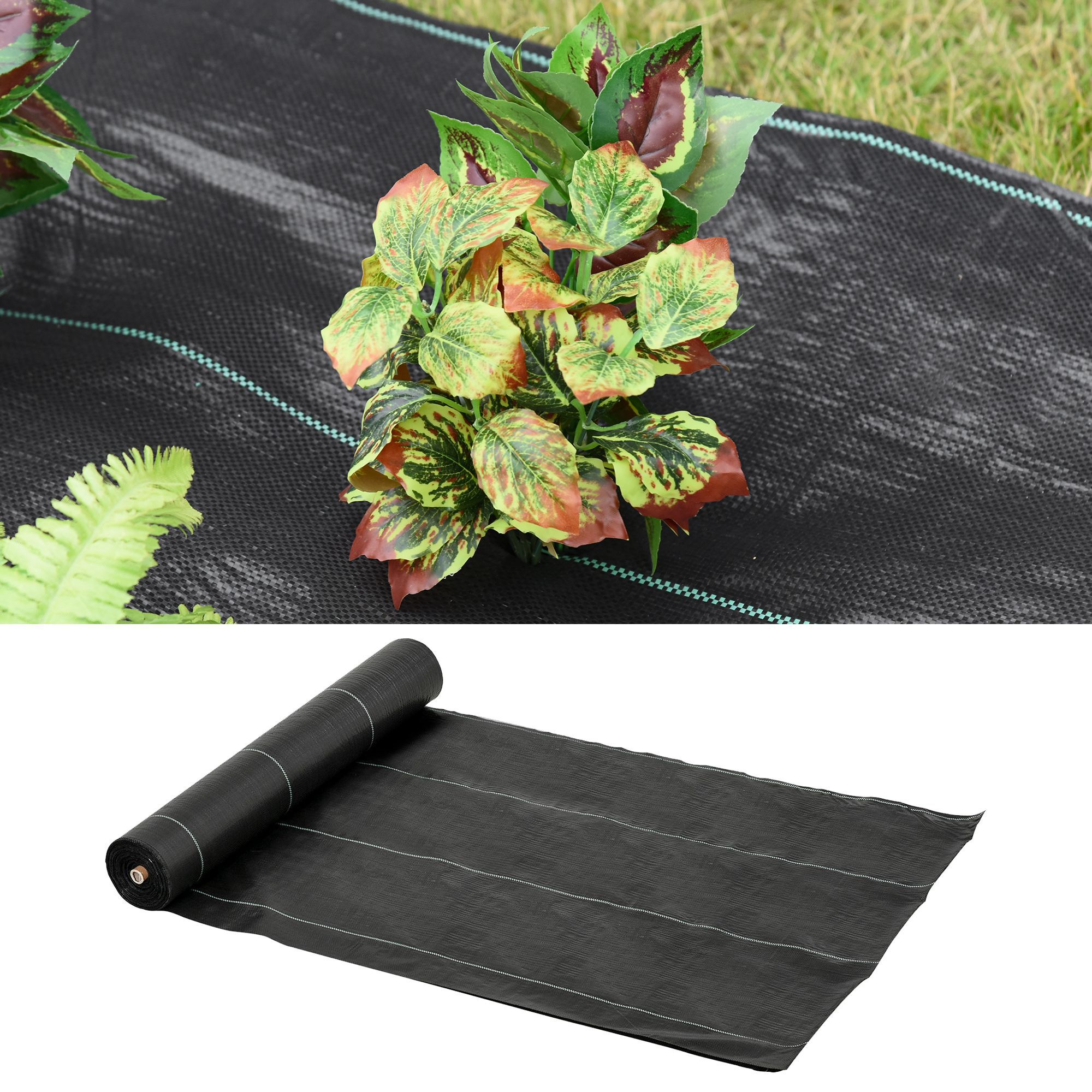 Outsunny Malla Antihierbas Geotextil Antimaleza color Negro thumbnail