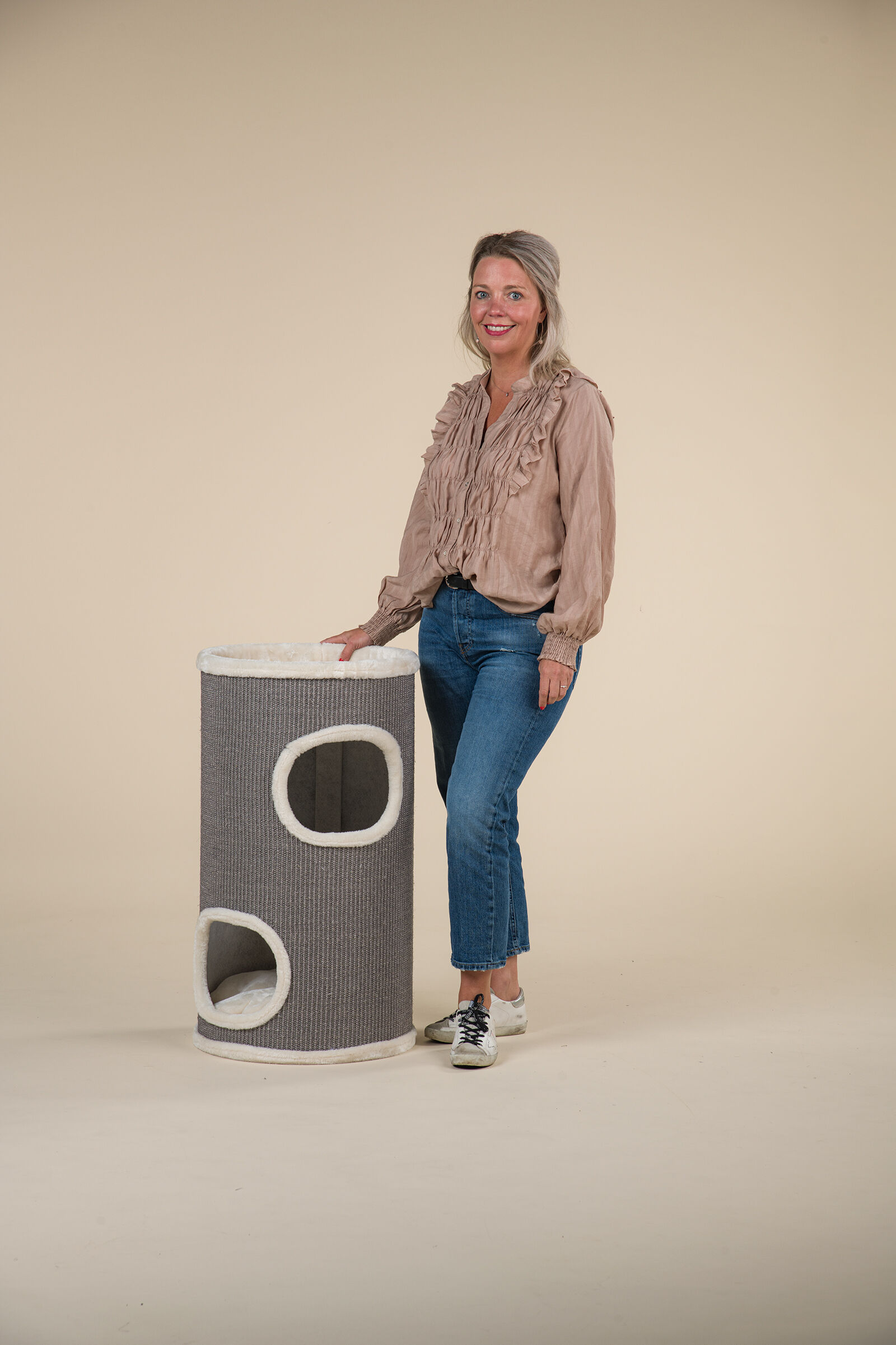 Rascador Barril de Rasgu&ntilde;o Coony Cream color Crema, , large Imagen numero 3