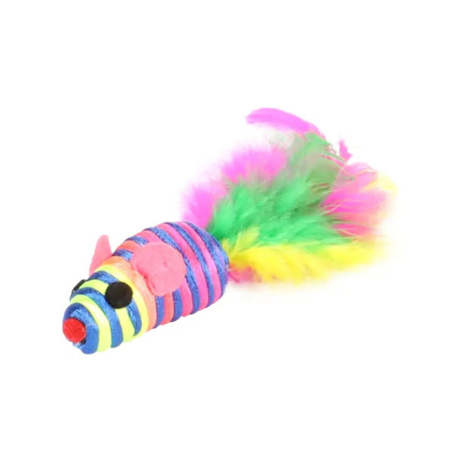 Flamingo Babby Ratón con Plumas para gatos thumbnail