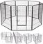COSTWAY Parque de Metal Plegable para Perro Animales Barrera de Seguridad con Puerta y Cerradura para Cachorros de Jardín Interior Exterior, , large indicador imagen numero 1