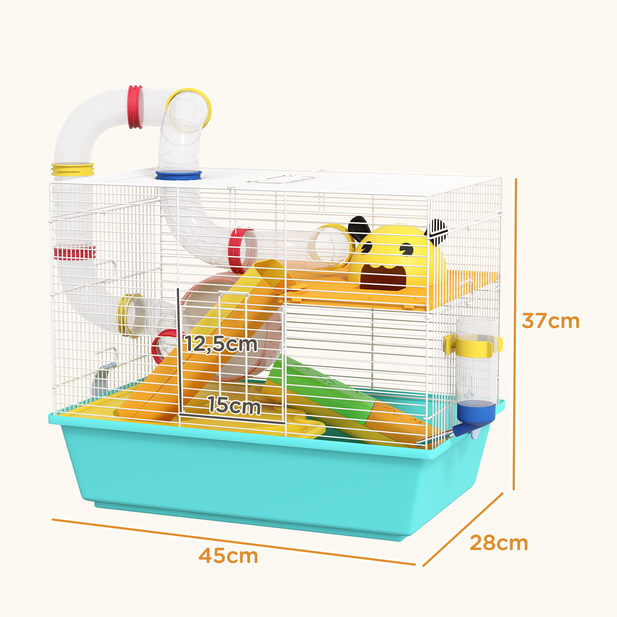 PawHut Jaula con Túnel Plataforma para hámsters thumbnail