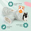 Nobleza T&uacute;nel para Cobayas y Conejos de 3 V&iacute;as &ndash; Resistente a Mordeduras, Tela Oxford, Plegable &ndash; Juguete Interactivo para Ratas, Chinchillas y Hurones &ndash; &Oslash;15 x 45 cm, Blanco y Verde, , large indicador imagen numero 2