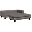 vidaXL Cama de perros con extensión cuero sintético gris 100x50x30 cm, , large indicador imagen numero 1