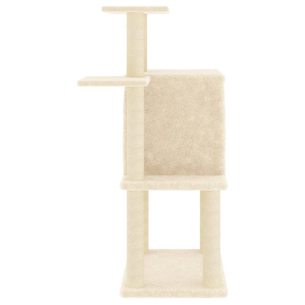 vidaXL Rascador para gatos con postes de sisal color crema 97 cm, , large Imagen numero 3
