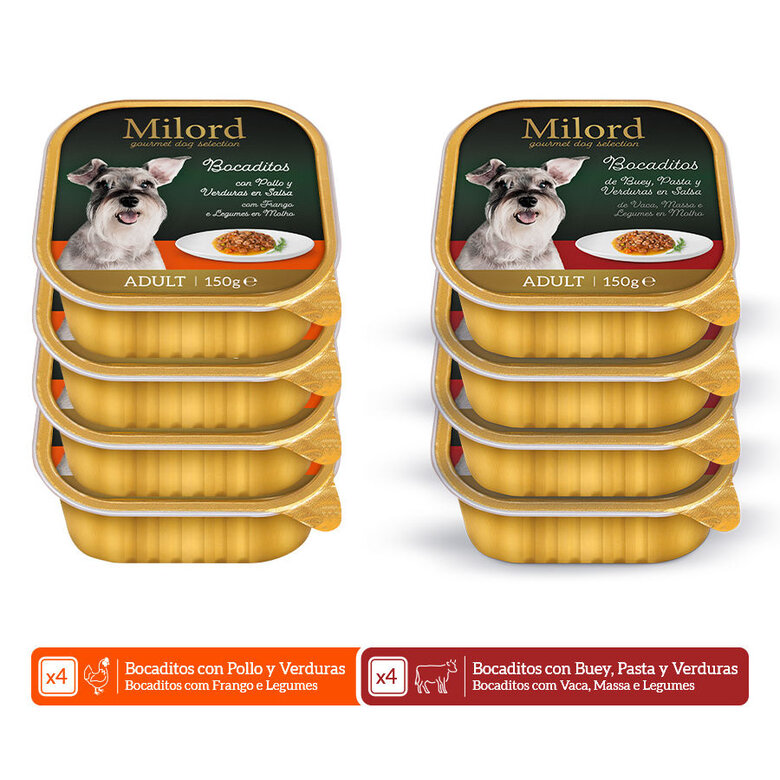Milord Receta Mediterránea en salsa tarrinas para perros - Multipack, , large image number null