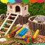 Nobleza - Puente colgante de juguete para hámsters - Escalera de madera de escalada larga con colores del arco iris para hámsters, ratones, jerbos y ratas, , large indicador imagen numero 2