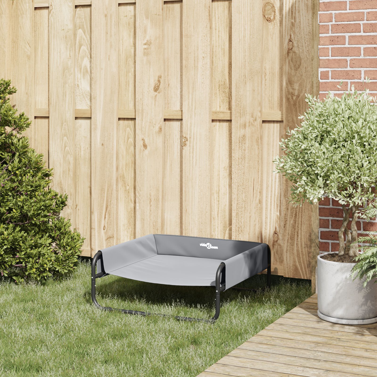 vidaXL Cama Elevada para Perros Sof&aacute; Silla Tela Oxford y Acero Gris Antracita, , large Imagen numero 3