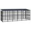 Vidaxl perrera con puerta y bisagras negra para perros, , large indicador imagen numero 20