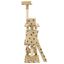 Rascador con poste de sisal para gatos color Beige Huellas, , large indicador imagen numero 4