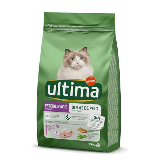 Affinity Ultima Feline Adult Sterilized Hairball Control pavo y cebada 1,5 kg image number null