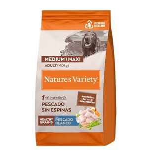 Nature’s Variety Healthy Grains Adult Medium Maxi Pescado Blanco pienso para perros