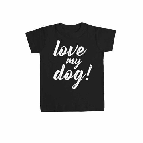 Camiseta niño/a &quot;Love my dog!&quot; color Negro thumbnail
