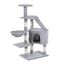 Pawhut árbol rascador con poste gris para gatos, , large indicador imagen numero 1