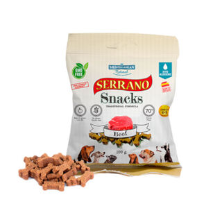 Mediterranean Natural Serrano Galletas Buey para perros