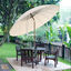 Outsunny Sombrilla de Jardín Ø250x240 cm con Manivela Parasol Exterior con Mecanismo de Inclinación y Poste Desmontable de Metal para Terraza Piscina Patio Crema, , large indicador imagen numero 2