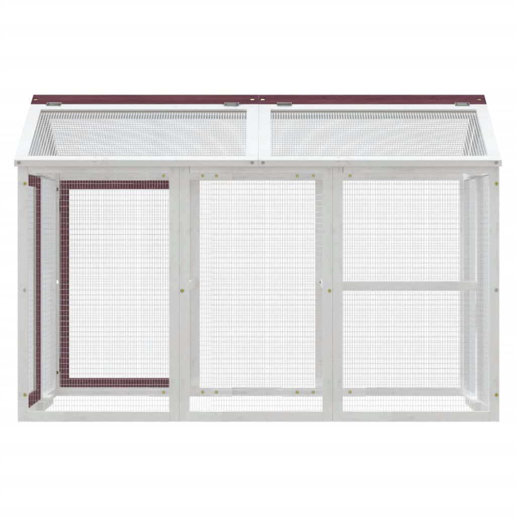 VidaXL Corral de Madera Maciza de Pino Moca para Conejos thumbnail