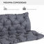 Outsunny Cojín para Banco con Respaldo 150x98x8 cm Colchón de Banco de 3 Plazas con 6 Cordones de Fijación para Jardín Terraza Balcón Exterior Gris, , large indicador imagen numero 5