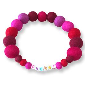 Puppies & Pom Poms Collar Personalizado con Pompones Rosa para perros