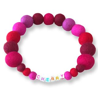 Puppies & Pom Poms Collar Personalizado con Pompones Rosa para perros