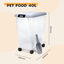 Nobleza - 40L Contenedor de Comida para Mascotas, Mascotas Caja de Alimentos con Ruedas Contenedor, Tapa abatible, hermética, Transparente, Ruedas y Pala, para Comida para Perros y Gatos, Gris, , large indicador imagen numero 3