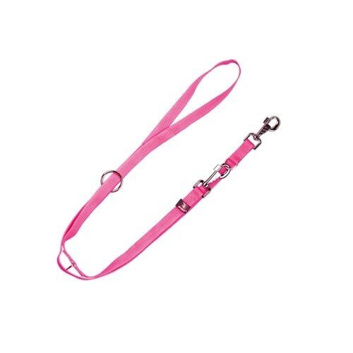 Arppe basic correa de nylon multiposición fucsia para perros