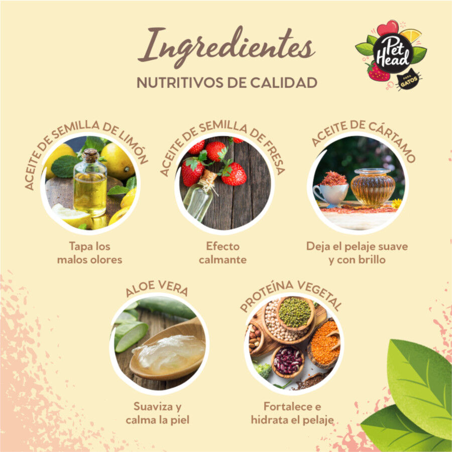 Pet Head champ&uacute; en seco de fresa/lim&oacute;n para gatos, , large Imagen numero 3