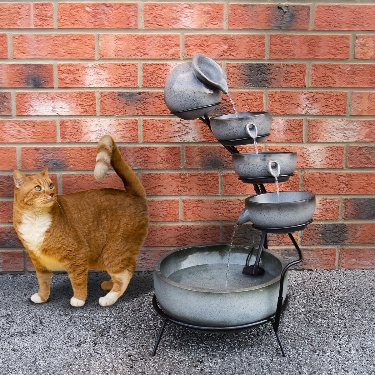 Fuente de Agua Bebedero para Gatos con Energ&iacute;a Solar - Verde, , large Imagen numero 2