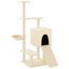 vidaXL Rascador para gatos con postes de sisal color crema 130,5 cm, , large indicador imagen numero 1