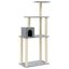 Vidaxl rascador elevado gris claro para gatos, , large indicador imagen numero 1