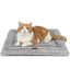 Nobleza Cama Cueva para Gatos y Perros Peque&ntilde;os (50 x 40 cm) - Coj&iacute;n de Peluche Suave y Lavable con Relleno Mullido de Alta Resistencia, Cama T&eacute;rmica Antideslizante para Sof&aacute;, Jaula o Suelo, Gris Talla S, , large indicador imagen numero 6