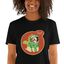 Mascochula camiseta mujer dino personalizada con tu mascota negra, , large indicador imagen numero 1