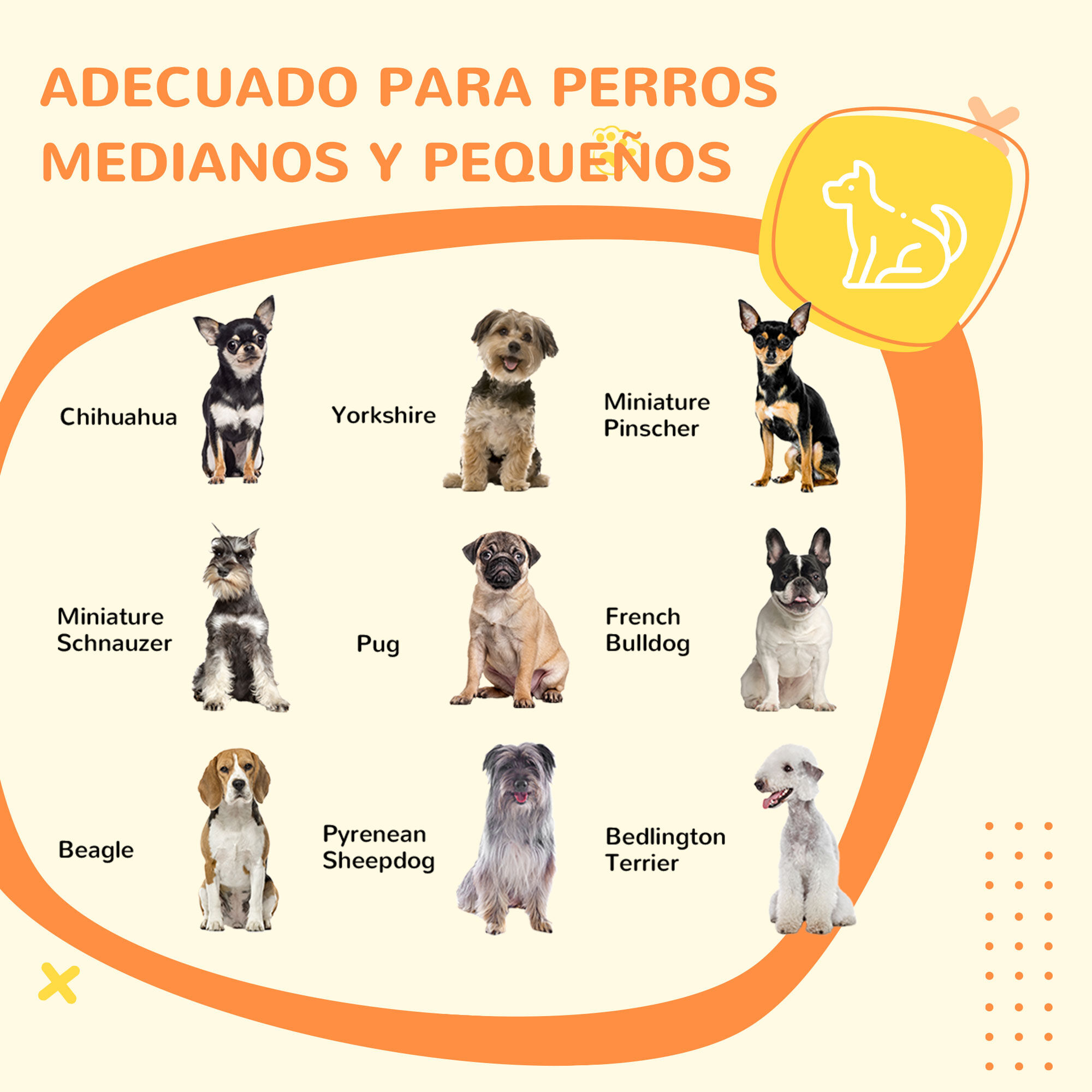 PawHut Jaula para Perros para Interior en Casa 90x58x62,5 cm Mueble Perrera Superficie Mesa Auxiliar con Coj&iacute;n Lavable Puerta con Cerradura y Rejillas de Acero Roble, , large Imagen numero 4