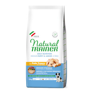 Natural Trainer Puppy&Junior Medium Pollo pienso para perros