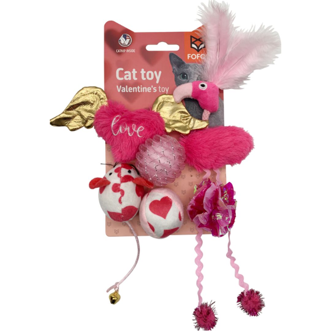 FOFOS | Set de 6 Juguetes (Colecci&oacute;n D&iacute;a de San Valent&iacute;n) - Para Gato, , large Imagen numero 1
