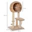 Árbol Rascador para Gatos con Caseta Bola y Cuerda de Juego color Beige., , large indicador imagen numero 3