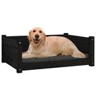 VidaXL Estructura lisa cama de madera negra para perros, , large image number null