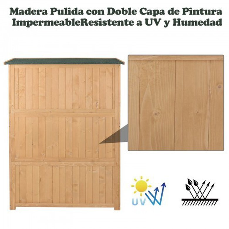 Caseta para herramientas Outsunny color Marrón, , large image number null