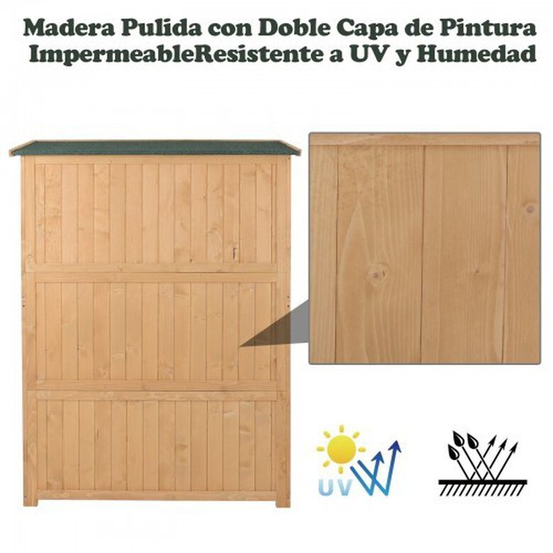 Caseta para herramientas Outsunny color Marrón thumbnail
