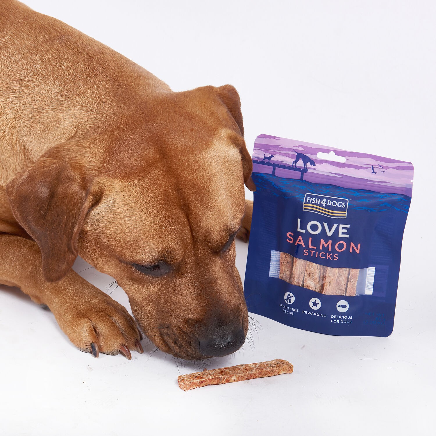 Fish4Dogs Snack para perros &ndash; Love Salm&oacute;n Sticks 85 g (pack de 10), , large Imagen numero 3