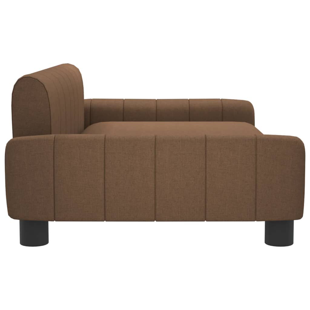 vidaXL Cama para perros de tela marr&oacute;n 70x45x30 cm, , large Imagen numero 7