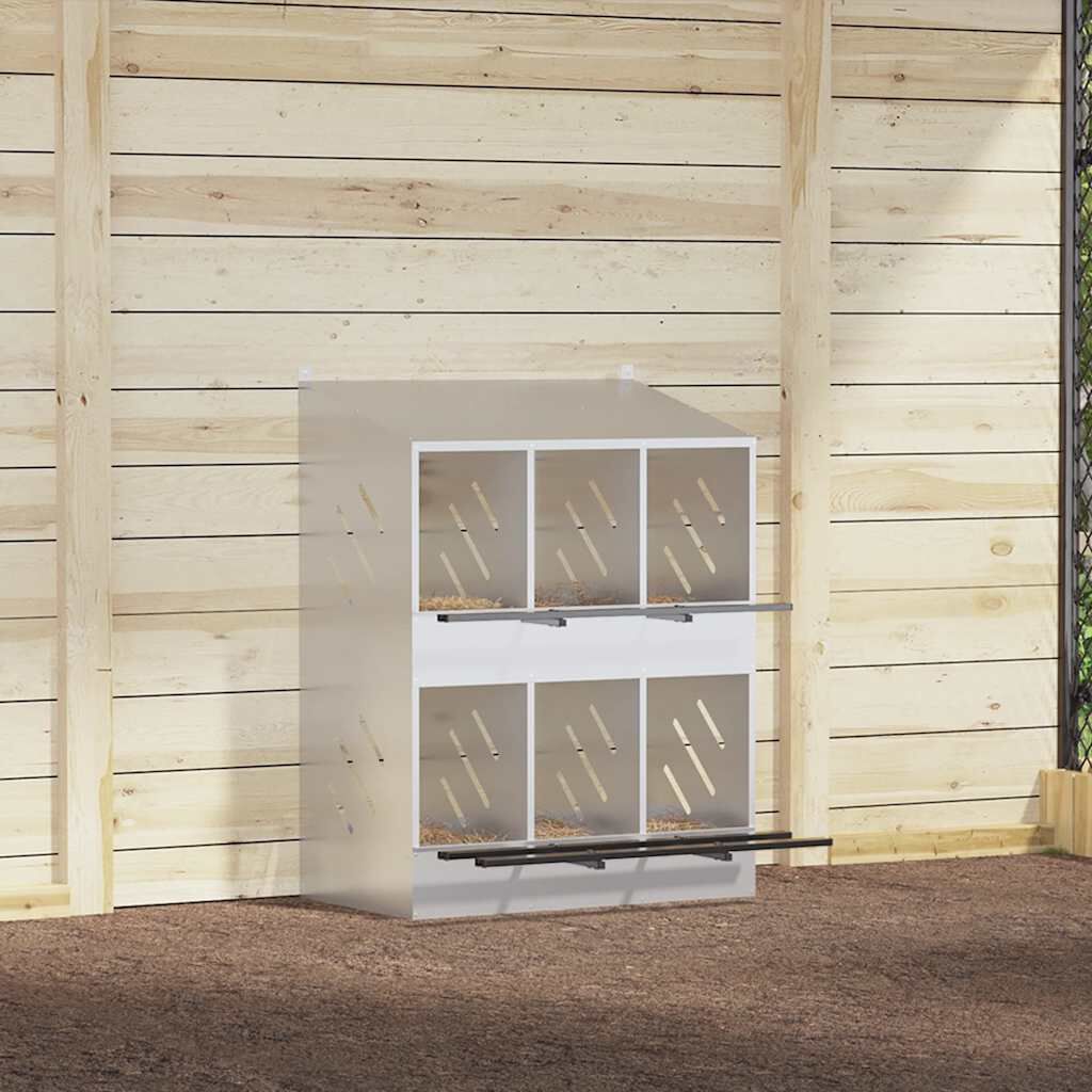 VidaXL Nido Plateado para gallinas thumbnail