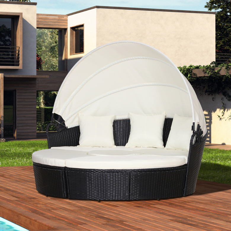 Cama Chill-Out con Toldo Ajustable color Blanco, , large Imagen numero 2