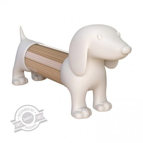 Palillero Teckel con forma de perro color Blanco, , large Imagen numero 1