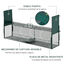 PawHut Trampa para Animales Vivos Jaula de Captura Metálica con 2 Puertas Asa para Conejos Visones Zorros Pequeños 100x25x28 cm Verde Oscuro, , large indicador imagen numero 4