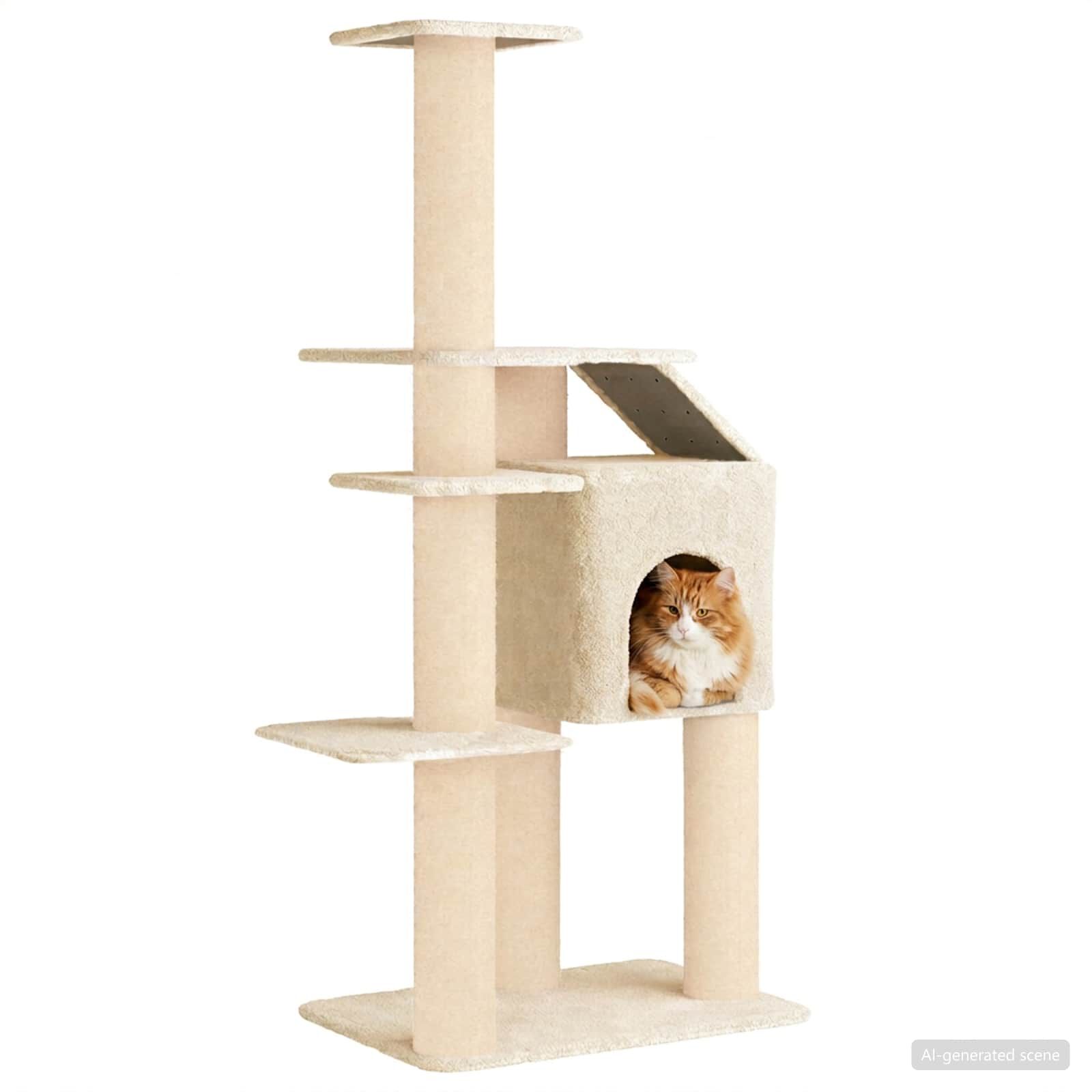 vidaXL &Aacute;rbol para gatos con postes de sisal Torre Gatos Muebles Felinos, , large Imagen numero 3