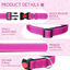 Nobleza - 2× Collar Perro, Collar Nylon Reflectante Suave Acolchado para Perros, Ajustable Collar Perro Grande con Cerradura de Seguridad, Collares de Entrenamiento para Perros (L, Rosa), , large indicador imagen numero 3