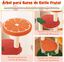 COSTWAY Árbol Rascador para Gatos, Rascador para Gatos de Estilo Fruta, Múltiples Niveles con Perchero Acolchado, Cesta Rotatable, Postes de Rascado de Sisal, Centro de Actividades para Gatos, , large indicador imagen numero 4