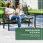 Outsunny Banco de Jardín de Acero Banco Exterior de 2 Plazas con Respaldo Decorativo Estampado para Terraza Balcón Patio Carga 240 kg 127x63x83 cm Negro, , large indicador imagen numero 5